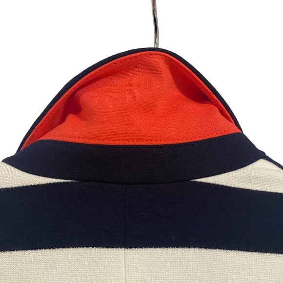 GAP The Academy Blazer‎ Blue White Striped Double Button Closure Size 10 - Picture 6 of 9